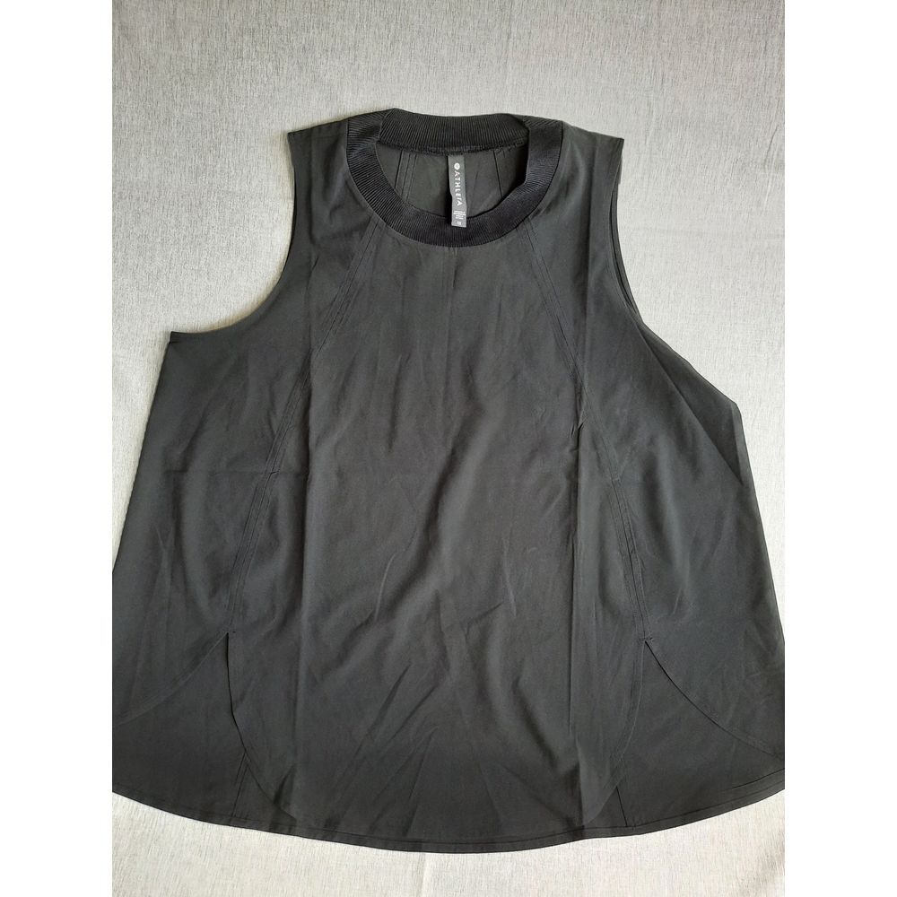 Athleta Women's 1X Outdoor Stretch Pullover Sleeveless Relaxed Top Blouse Black
